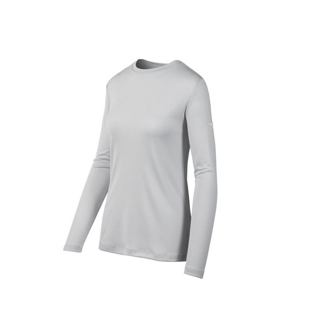 Damske Tričko Mizuno Long Sleeve Siva Vypredaj WTXA03295